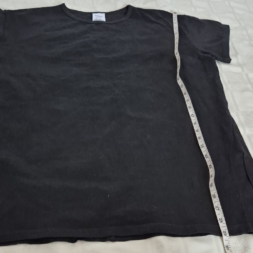 Women's Classic Black Short Sleeve Cotton Tee - Picture 10 of 16